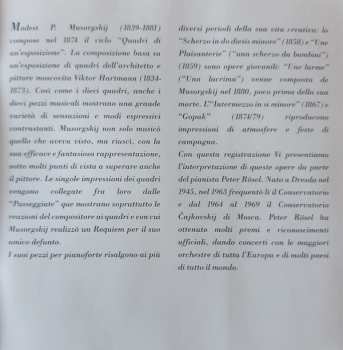 CD Peter Rösel: Bilder Einer Ausstellung = Pictures From An Exhibition / Fünf Klavierstücke = Five Pieces For Piano