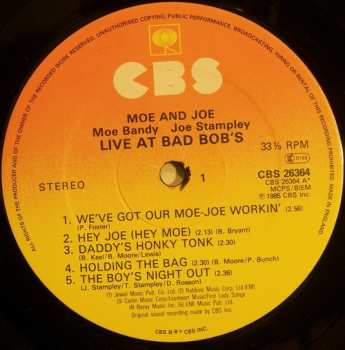 LP Moe Bandy & Joe Stampley: Live From Bad Bob's, Memphis 518949