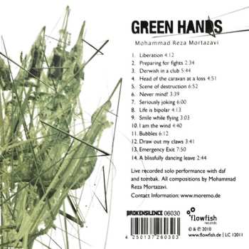 CD Mohammad Reza Mortazavi: Green Hands DIGI 457444