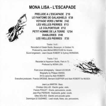 CD Mona Lisa: L'Escapade 193805