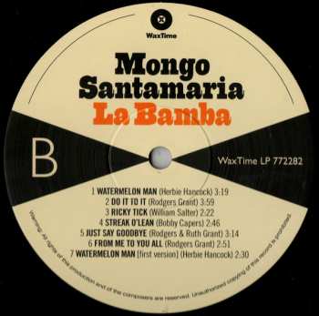 LP Mongo Santamaria: La Bamba LTD 61962