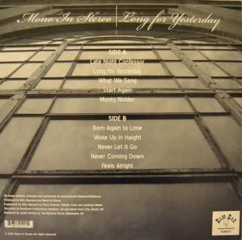 LP Mono In Stereo: Long For Yesterday