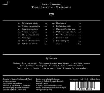 CD Claudio Monteverdi: Terzo Libro Dei Madrigali - 1592 - 459023