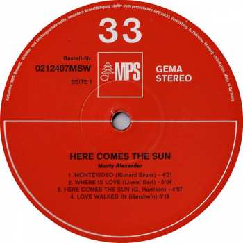 LP Monty Alexander: Here Comes The Sun 75646