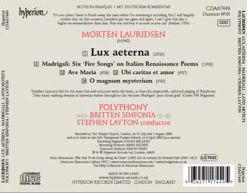 CD Morten Lauridsen: Lux Aeterna 320028