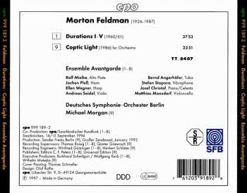 CD Morton Feldman: Durations I-V / Coptic Light 174169