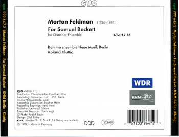 CD Morton Feldman: For Samuel Beckett 194016