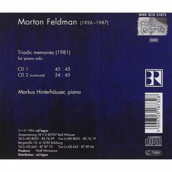 2CD Morton Feldman: Triadic Memories 335387