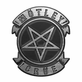 Merch Mötley Crüe: Placka Pentagram Ocel