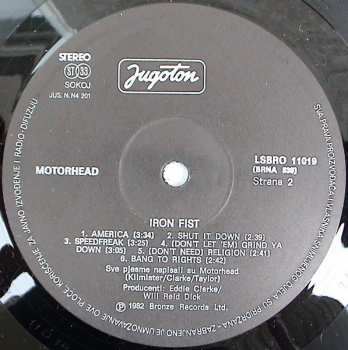 LP Motörhead: Iron Fist 504030