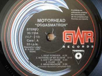 LP Motörhead: Orgasmatron