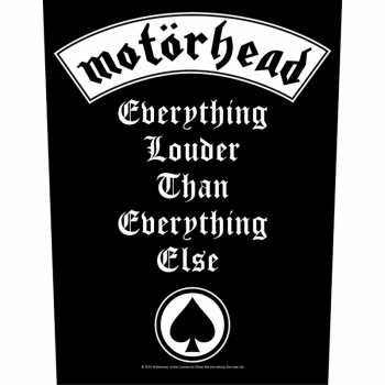 Merch Motörhead: Zádová Nášivka Everything Louder