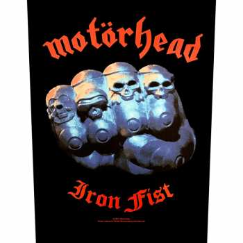 Merch Motörhead: Zádová Nášivka Iron Fist