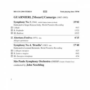 CD Mozart Camargo Guarnieri: Symphonies Nos. 1 & 4 - Abertura Festiva 429654