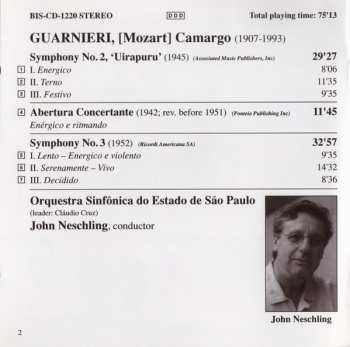CD Mozart Camargo Guarnieri: Symphonies Nos. 2 & 3; Abertura Concertante 422079