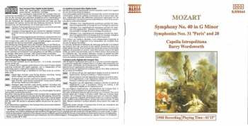 CD Wolfgang Amadeus Mozart: Symphony No.40 In G Minor / Symphony No.31 In D Major "Paris" / Symphony No.28 In C Major 407991