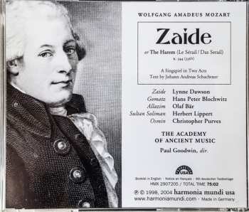 CD Wolfgang Amadeus Mozart: Zaide (K. 344 (336b))