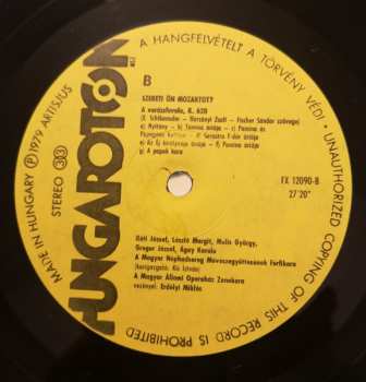 LP Wolfgang Amadeus Mozart: Szereti Ön ...?