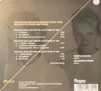 CD Wolfgang Amadeus Mozart: Piano And Violin Sonatas K.376 / K.379 / K.526 430265