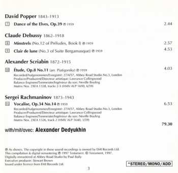 CD Mstislav Rostropovich: Dvorak & Saint-Saëns Cello concertos, Popper, Debussy, Scriabin, Rachmaninov 430215