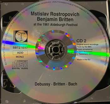 2CD Mstislav Rostropovich: Recorded Live At The 1961 Aldeburgh Festival 530180