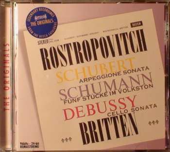 CD Mstislav Rostropovich: Schubert - Arpeggione Sonata / Schumann - Fünf Stücke Im Volkston / Debussy - Cello Sonata 45320