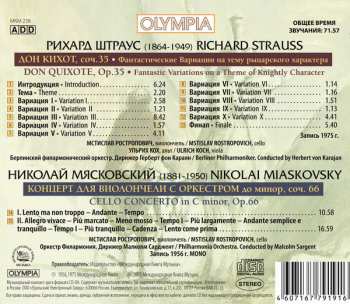CD Mstislav Rostropovich: Strauss: Don Quixote; Myaskovsky: Cello Concerto C Minor = Штраус: Дон Кихот; Мясковский: Концерт Для Bиолончели До Mинор 348890