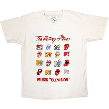Merch MTV: Mtv Unisex T-shirt: Rolling Stones Logo Mashup  (small) S
