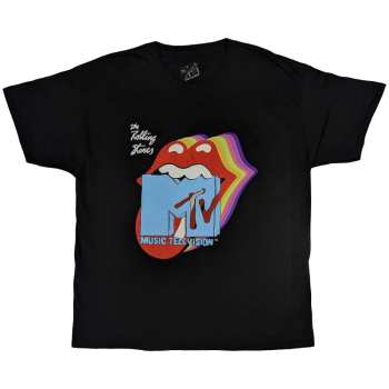 Merch MTV: Mtv Unisex T-shirt: Rolling Stones Rainbow Shadow Tongue  (small) S