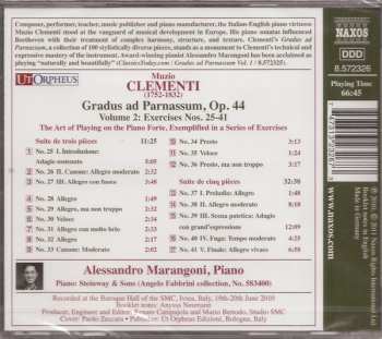 CD Muzio Clementi: Gradus Ad Parnassum, Op. 44 Volume 2: Exercises Nos. 25-41 322943