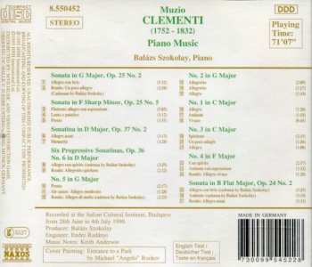 CD Muzio Clementi: Piano Music (Six Progressive Sonatinas, Op. 36 • Sonata Op. 24 No. 2 • Sonatina Op. 37 No. 2 • Sonatas Op. 25 Nos. 2 & 5) 462043