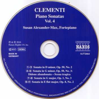 CD Muzio Clementi: Piano Sonatas Vol. 4 259464