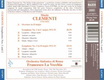 CD Muzio Clementi: Symphonies Nos. 1 And 2 / Overture In D Major 337255