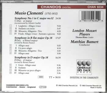 CD Muzio Clementi: Symphony No. 1 / Two Symphonies Op. 18 256661