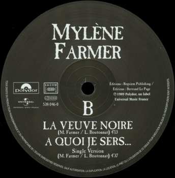 LP Mylène Farmer: A Quoi Je Sers... (Club Remix) LTD