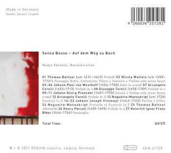 CD Nadja Zwiener: Senza Basso — Auf Dem Weg Zu Bach 493061