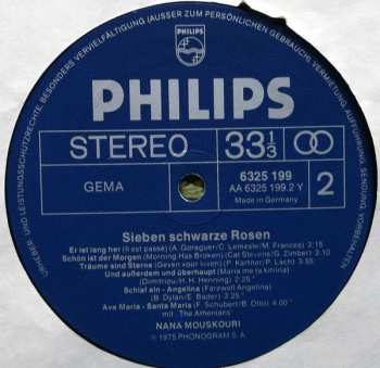 LP Nana Mouskouri: Sieben Schwarze Rosen 42281