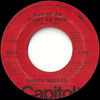 Album Nancy Wilson: You're As Right As Rain