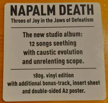 LP Napalm Death: Throes Of Joy In The Jaws Of Defeatism 36454