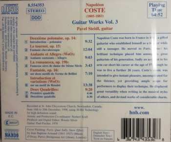 CD Napoléon Coste: Guitar Works Vol. 3: Fantasy On Two Themes From Norma By Bellini / Introduction And Variations On A Theme Of Rossini / Opp. 14-19 324215