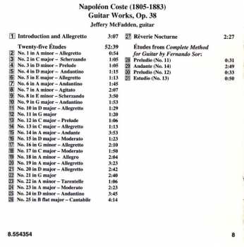 CD Napoléon Coste: Guitar Works Vol. 4 (25 Études, Op. 38) 316222
