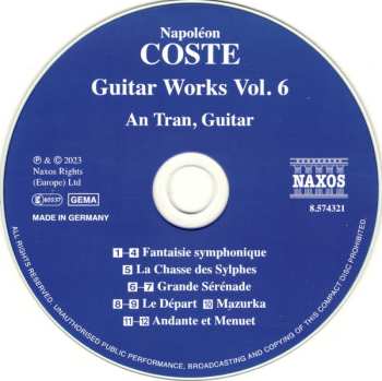 CD Napoléon Coste: Guitar Works Vol. 6 485014