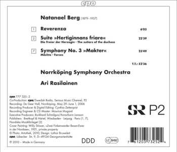 CD Natanael Berg: Symphony No. 3 • Reverenza • Suite From »Hertiginnans Friare« 450526