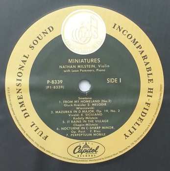 LP Nathan Milstein: Milstein Miniatures