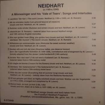 CD Neidhart Von Reuental: A Minnesinger And His 'Vale Of Tears': Songs And Interludes 461297