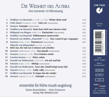 CD Neidhart Von Reuental: Die Weisheit Des Alters: Ars Moriendi Im Minnesang 351536