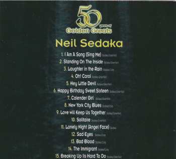 CD Neil Sedaka: 50 Years Of Golden Greats - Solitaire