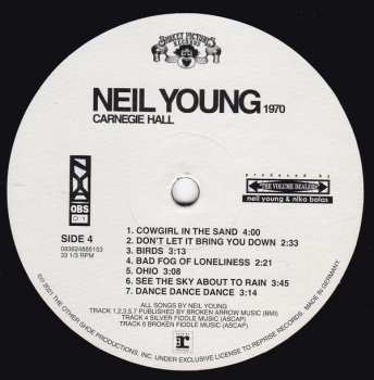 2LP Neil Young: Carnegie Hall 1970 75041