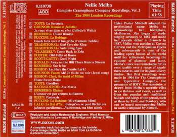 CD Nellie Melba: Complete Gramophone Company Recordings, Vol. 2 - The 1904 London Recordings 340780