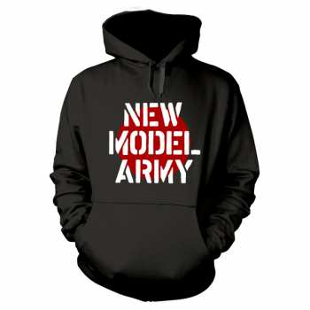 Merch New Model Army: Mikina S Kapucí Logo New Model Army (black)